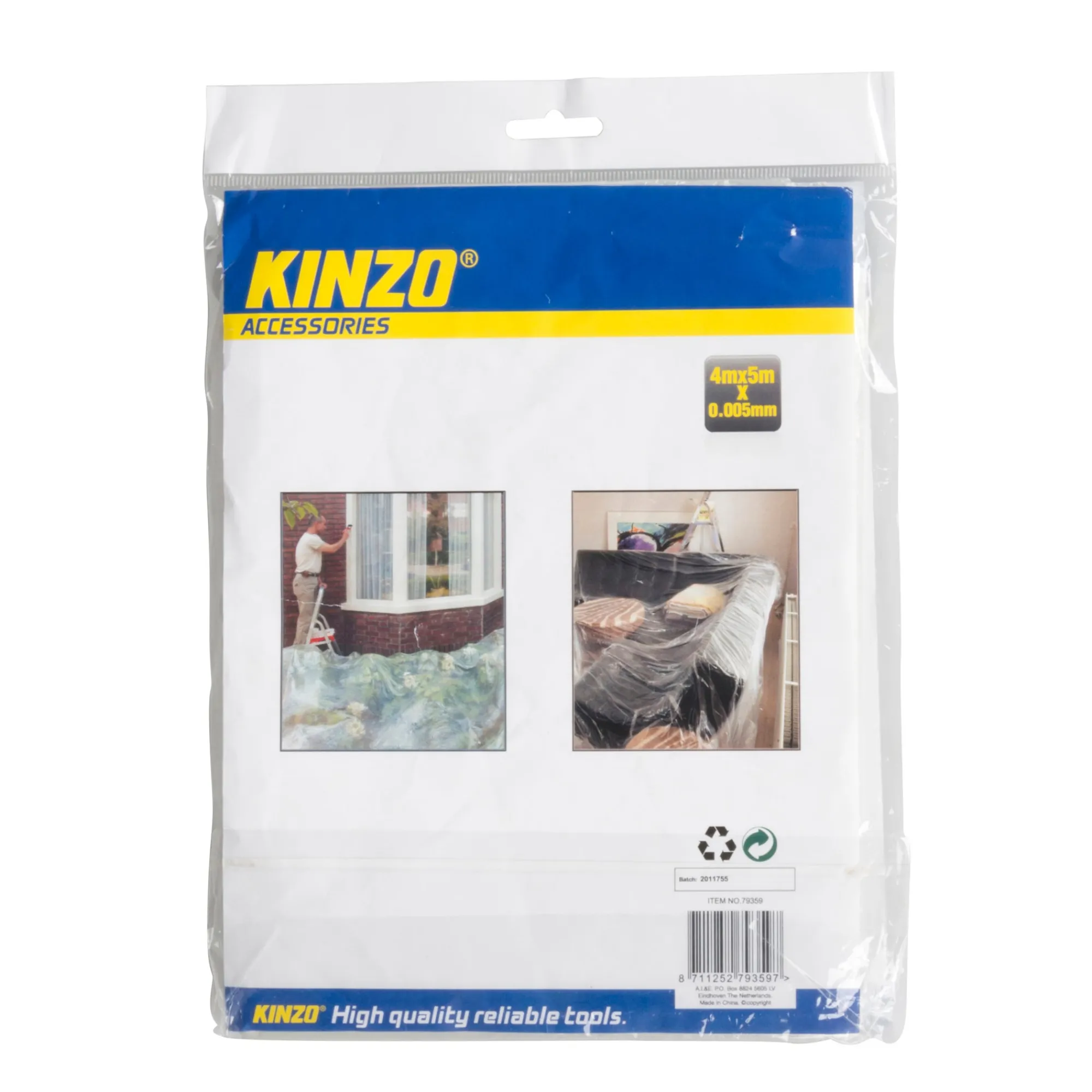 Kinzo Verfspullen>Afdekfolie 4x5m