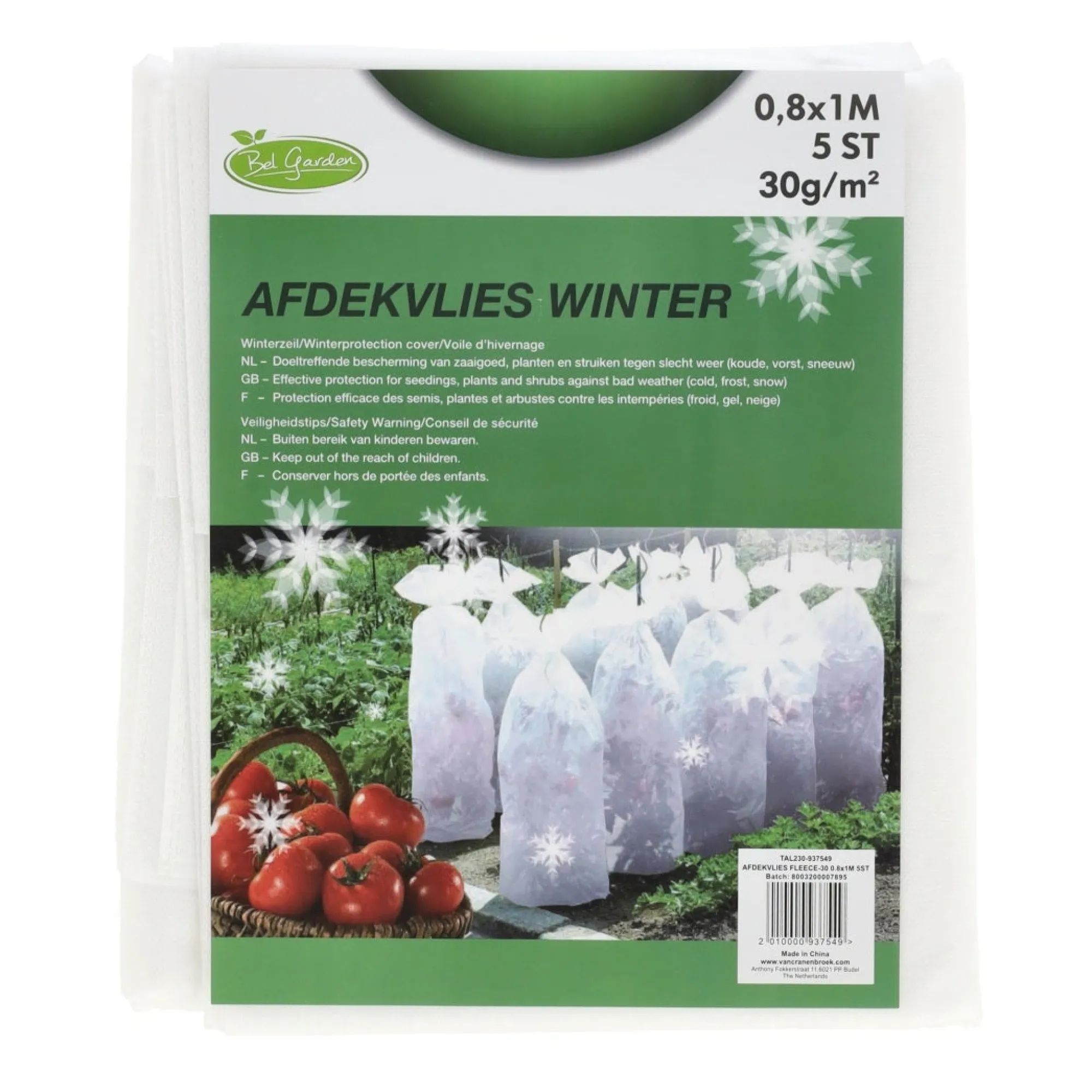 Bel Garden Moestuin>Afdekvlies fleece-30 0.8x1m 5st