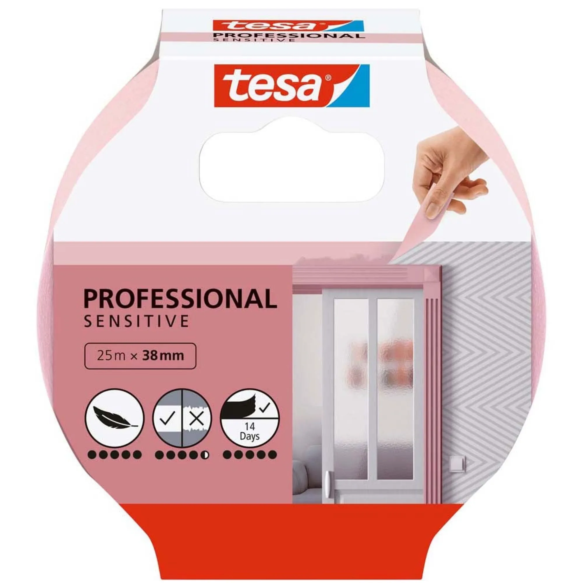 Tesa Verfspullen>Afplakband sensitive 38mmx25M