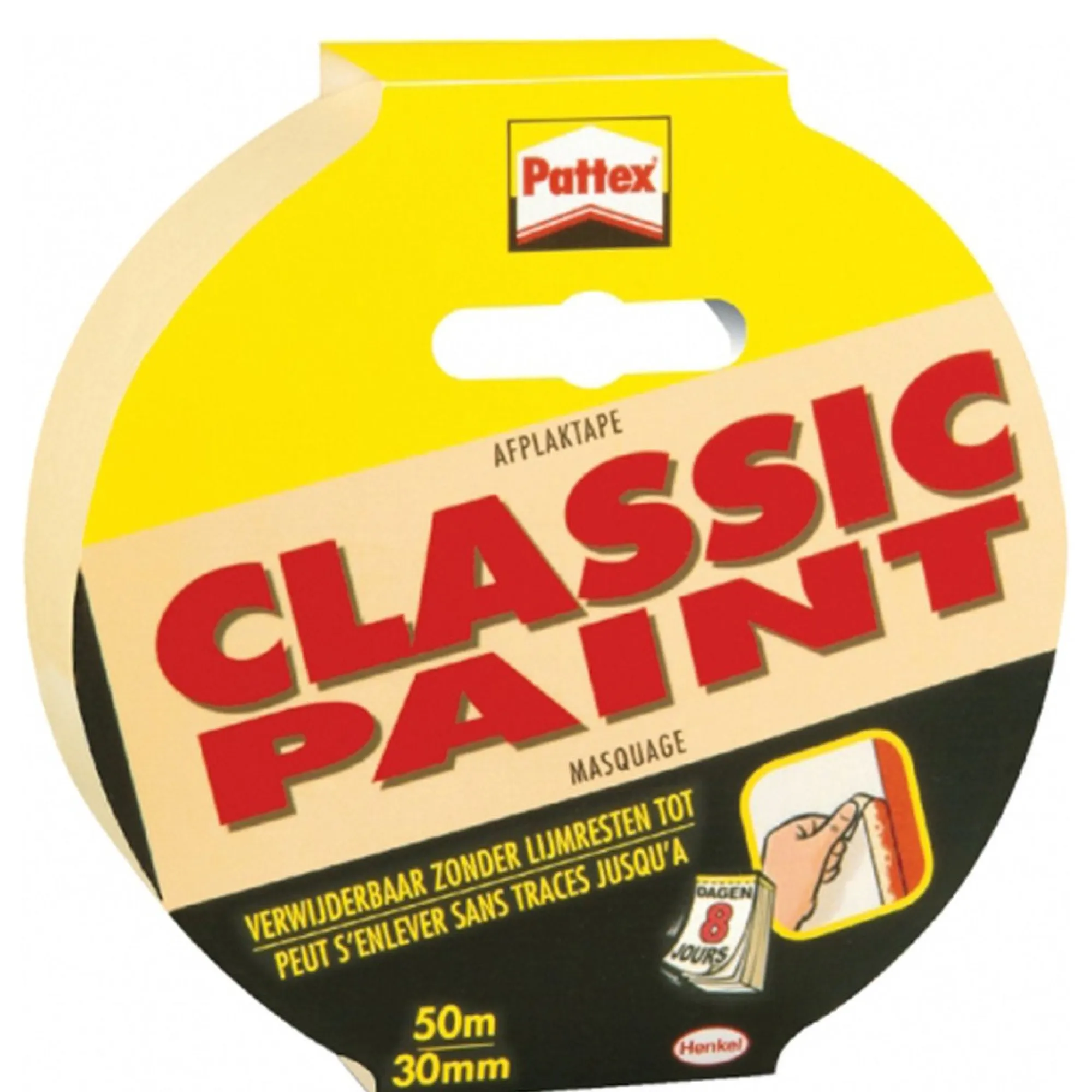 Pattex Verfspullen>Afplaktape verf 50Mx30mm