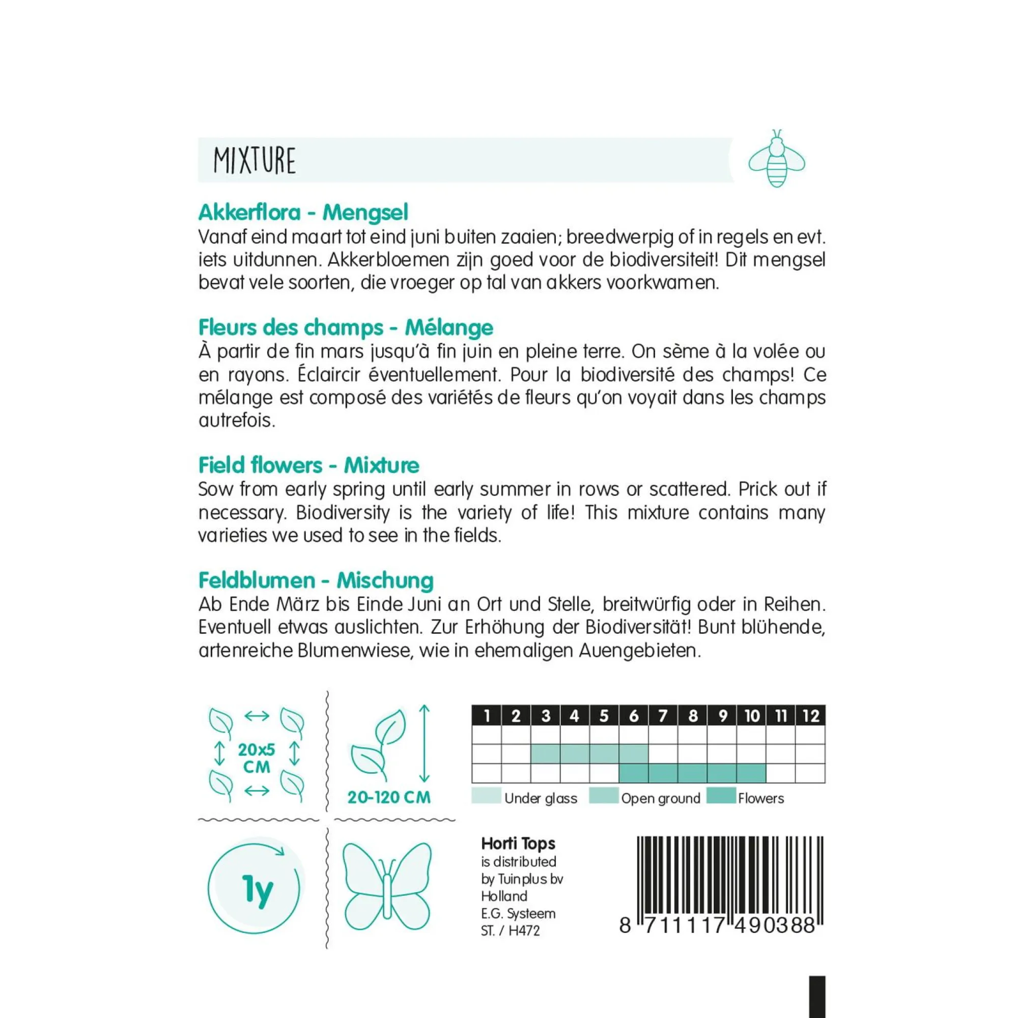 Horti Tops Moestuin>Akkerflora mix