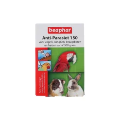 Beaphar Vogelverzorging>Anti-parasiet 150 knaag/vogel +300g 4st
