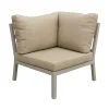 Bois le Duc Loungesets>Bank hoek Brozzi milky grey met kussens