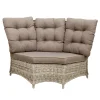 Bois le Duc Loungesets>Bank hoek rond Aprano white orchid met kussens