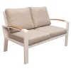 Bois le Duc Loungesets>Bank 2-zit Foxton wit met kussens