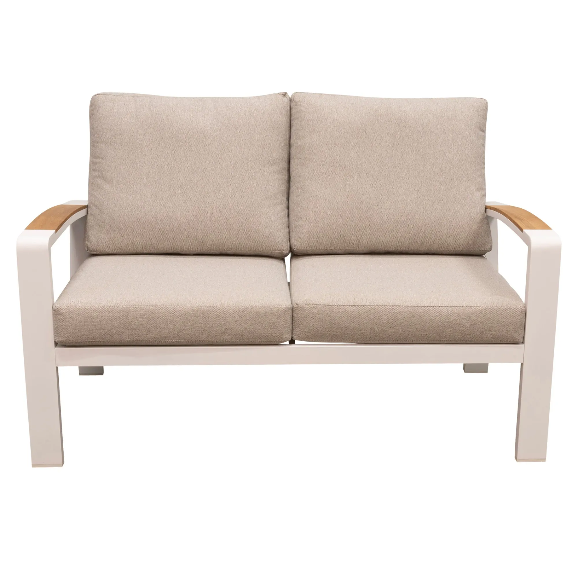 Bois le Duc Loungesets>Bank 2-zit Foxton wit met kussens