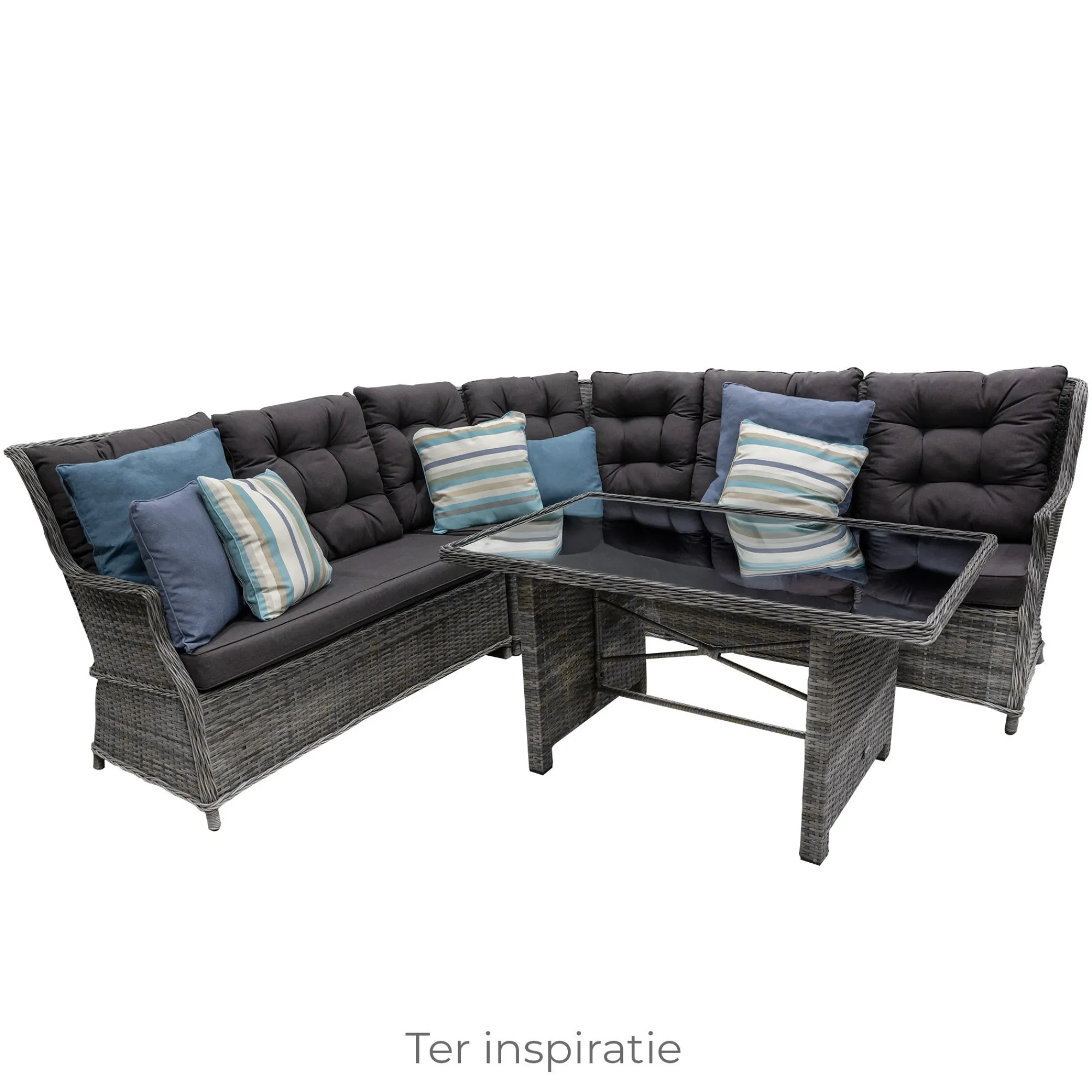 Bois le Duc Loungesets>Bank 2-zit links Sicura Willow Grey