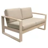 Bois le Duc Loungesets>Bank 2-zit Malviza latte met kussens