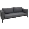 Bois le Duc Loungesets>Bank 2-zit Pereto antraciet met kussens