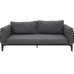 Bois le Duc Loungesets>Bank 2-zit Pereto antraciet met kussens