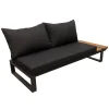 Bois le Duc Loungesets>Bank 2-zits links Frullo antraciet met kussens