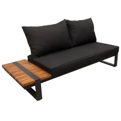 Bois le Duc Loungesets>Bank 2-zits rechts Frullo antraciet met kussens