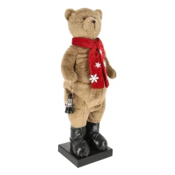 Kerstdecoratie>Beer bruin 150cm bewegend en geluid