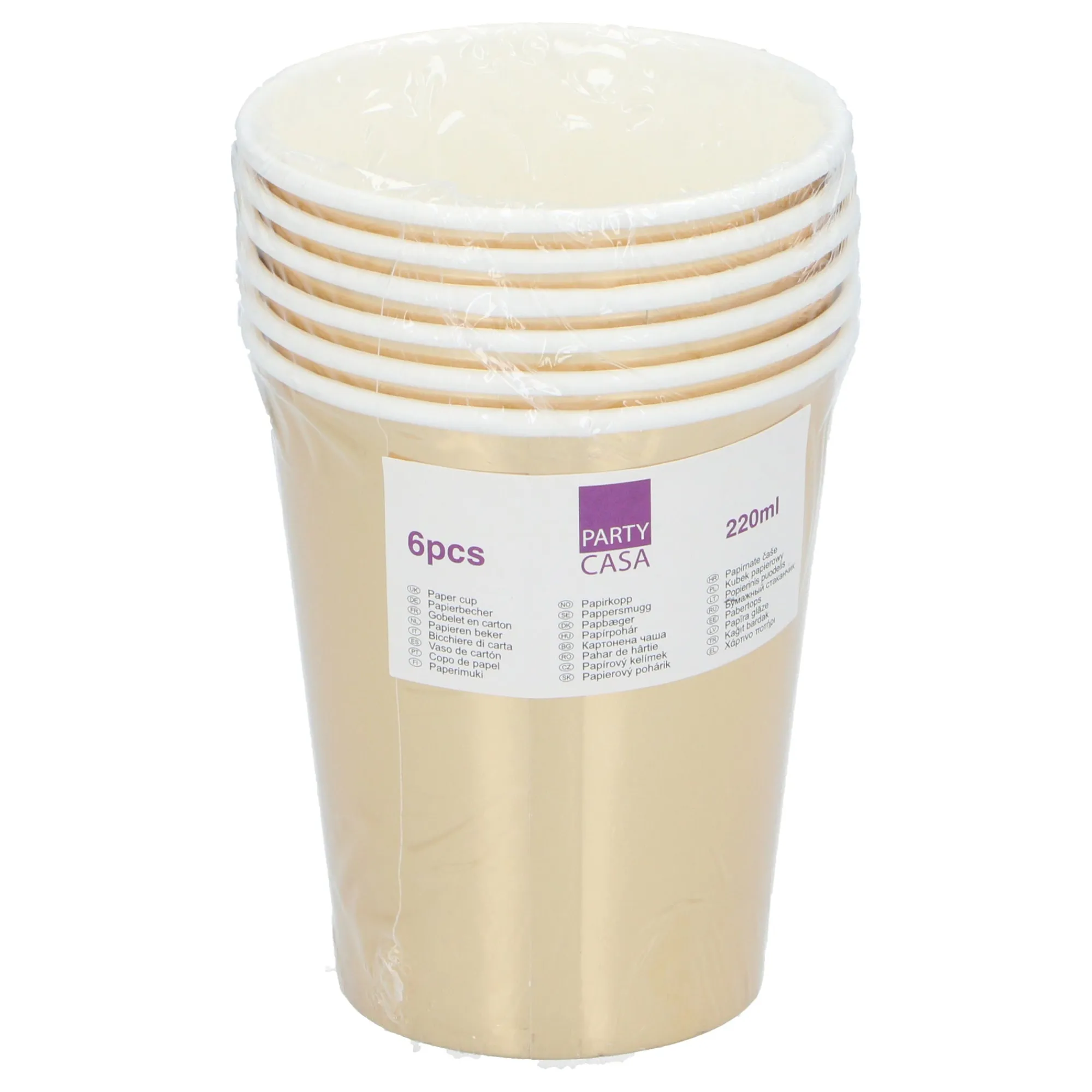 Party Casa Koken & Tafelen>Beker papier 6st 2 assorti