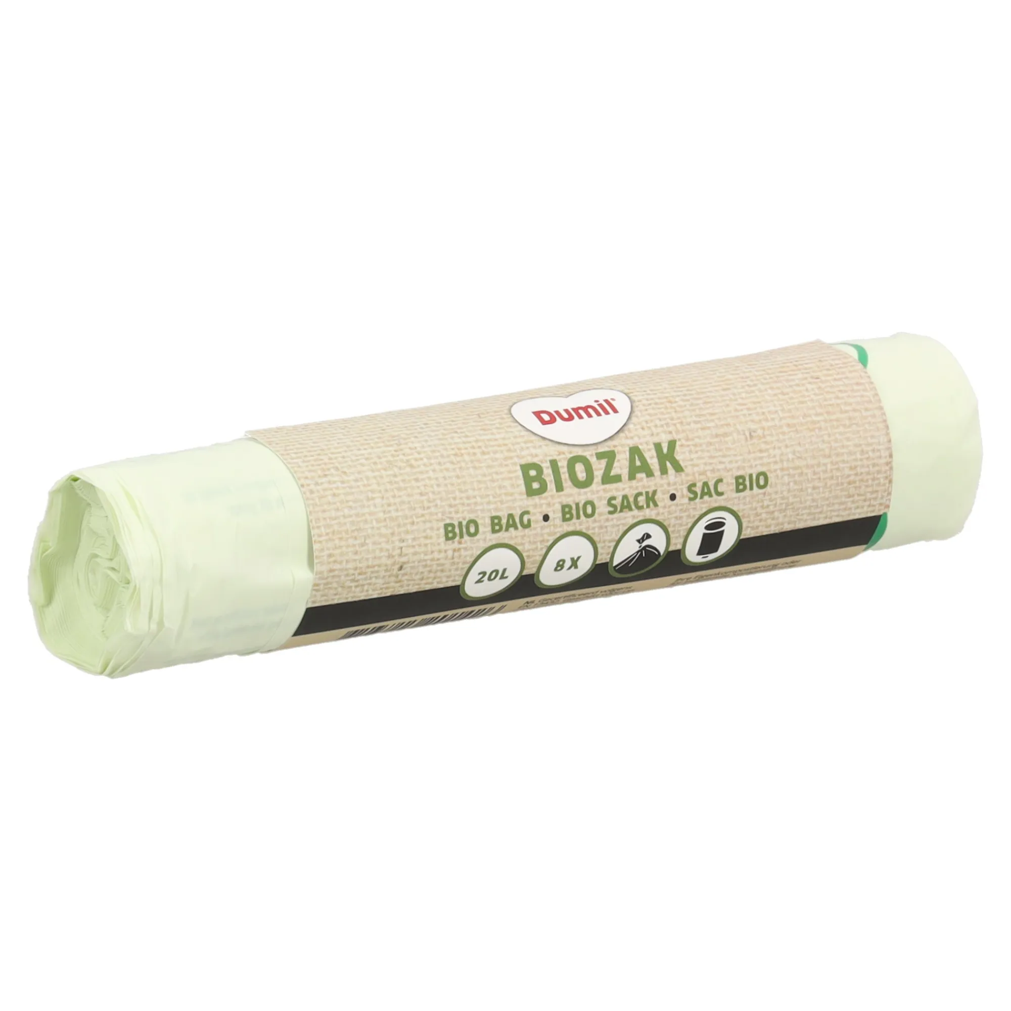 Dumil Schoonmaken>Bio zak 20L 8st 45x45cm