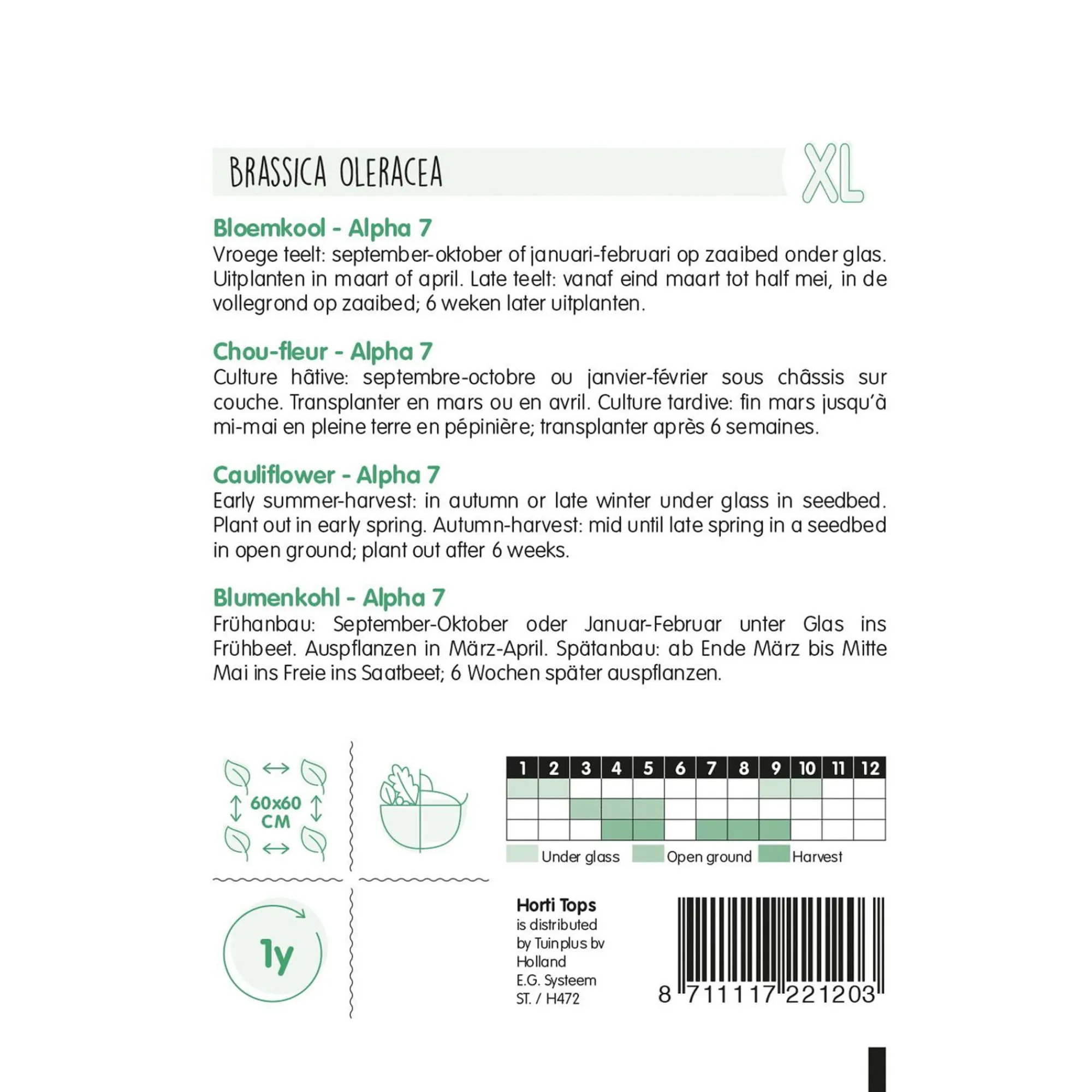 Horti Tops Moestuin>Bloemkool alpha 7