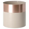 Vazen En Potten>Bloempot 13 x 13 cm grijs rose gold