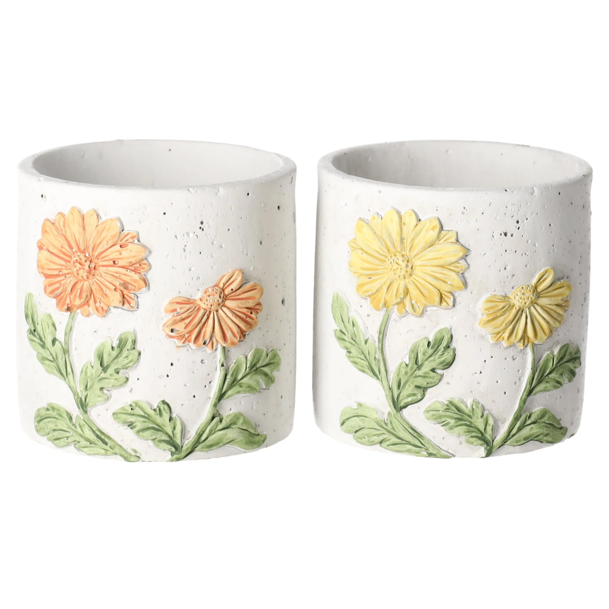 Natural Collections Vazen En Potten>Bloempot cement 10 cm 3 assorti