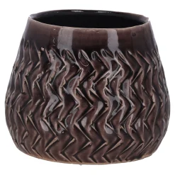 Natural Collections Vazen En Potten>Bloempot grijs 16 x 13 cm