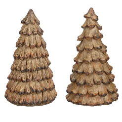 Mica Decorations Kerstdecoratie>Boom deco hout 12 cm