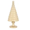 O'malley Kerstdecoratie>Boom goud ribbel 12 cm