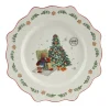 Kerstdecoratie>Bord diner bear tree Ø20 cm
