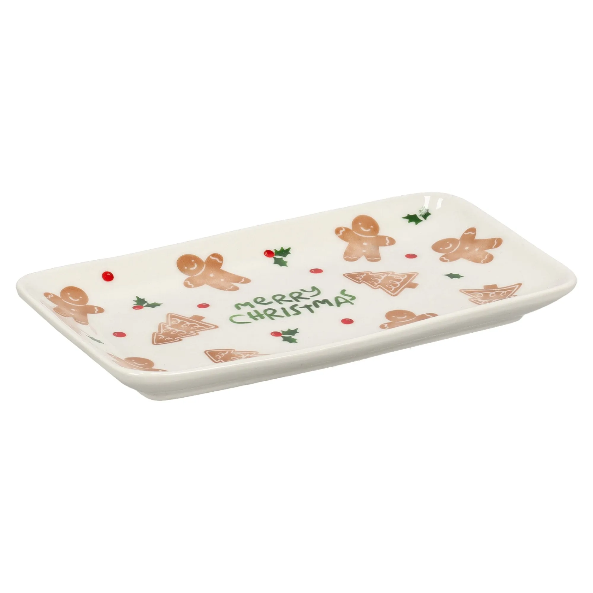 O'malley Kerstdecoratie>Bord Ginger Christmas 18x10cm