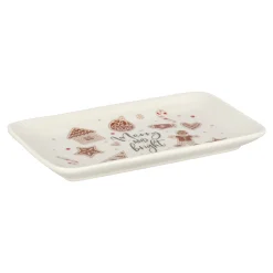 O'malley Kerstdecoratie>Bord Ginger Merry and bright 18x10cm