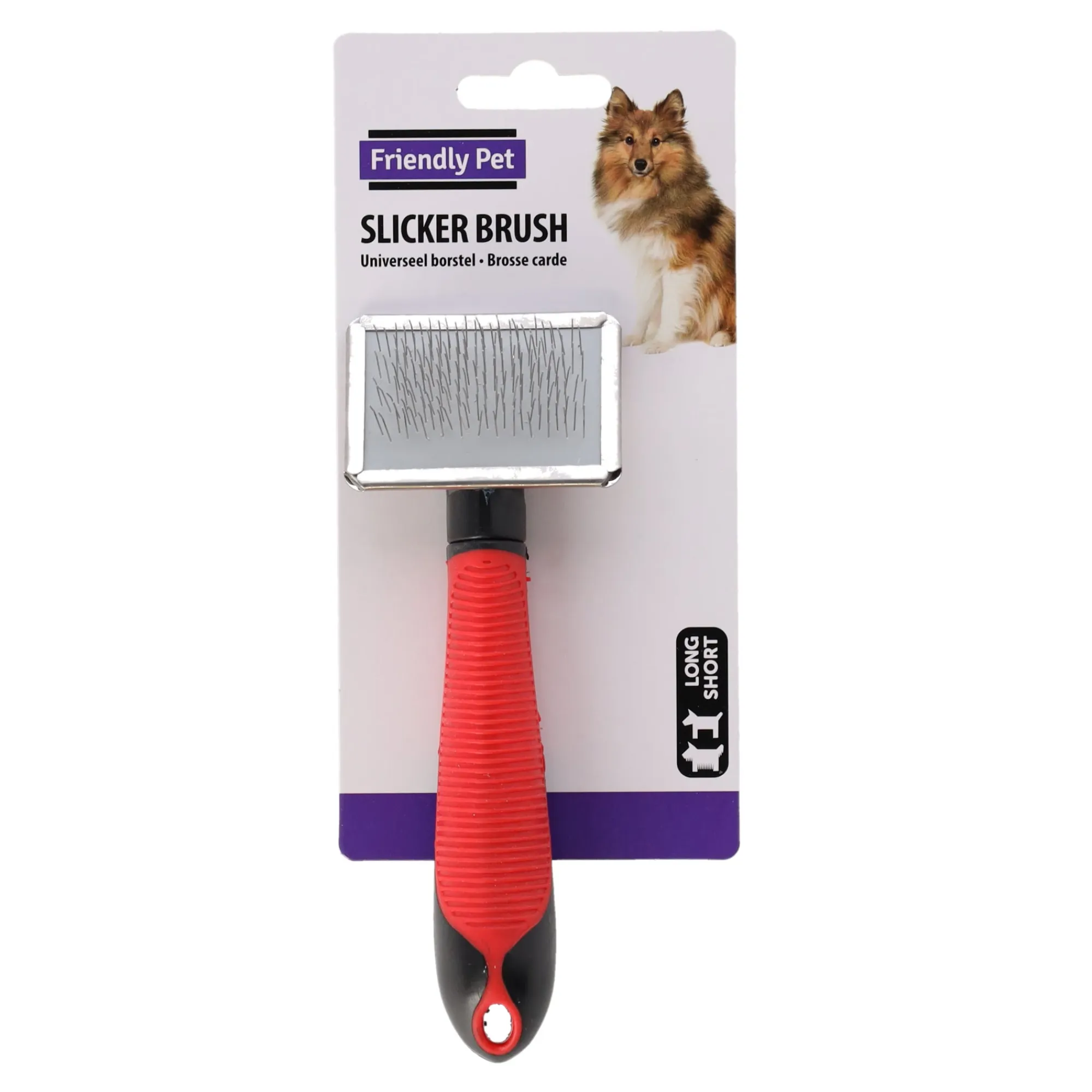Friendly Pet Hondenverzorging>Borstel groome slicker met handvat