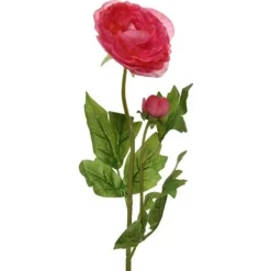 Everlands Kunstplanten En Kunstbloemen>Camelia op steel 57 cm roze