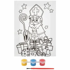 Creative Craft Group Kerstdecoratie>Canvas 20 x 15 cm Sint