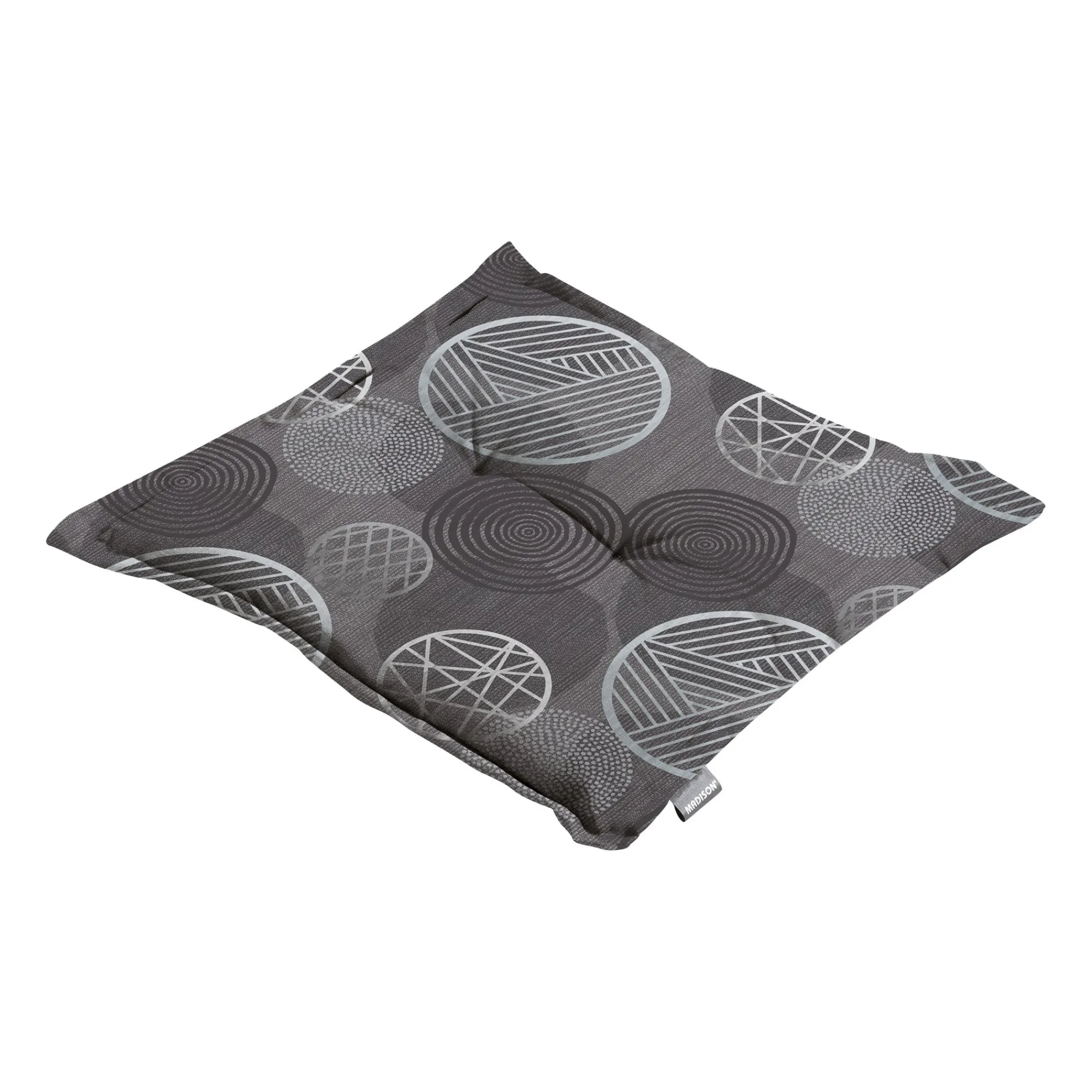 Madison Tuinkussens>Circle Grey hocker 50x50