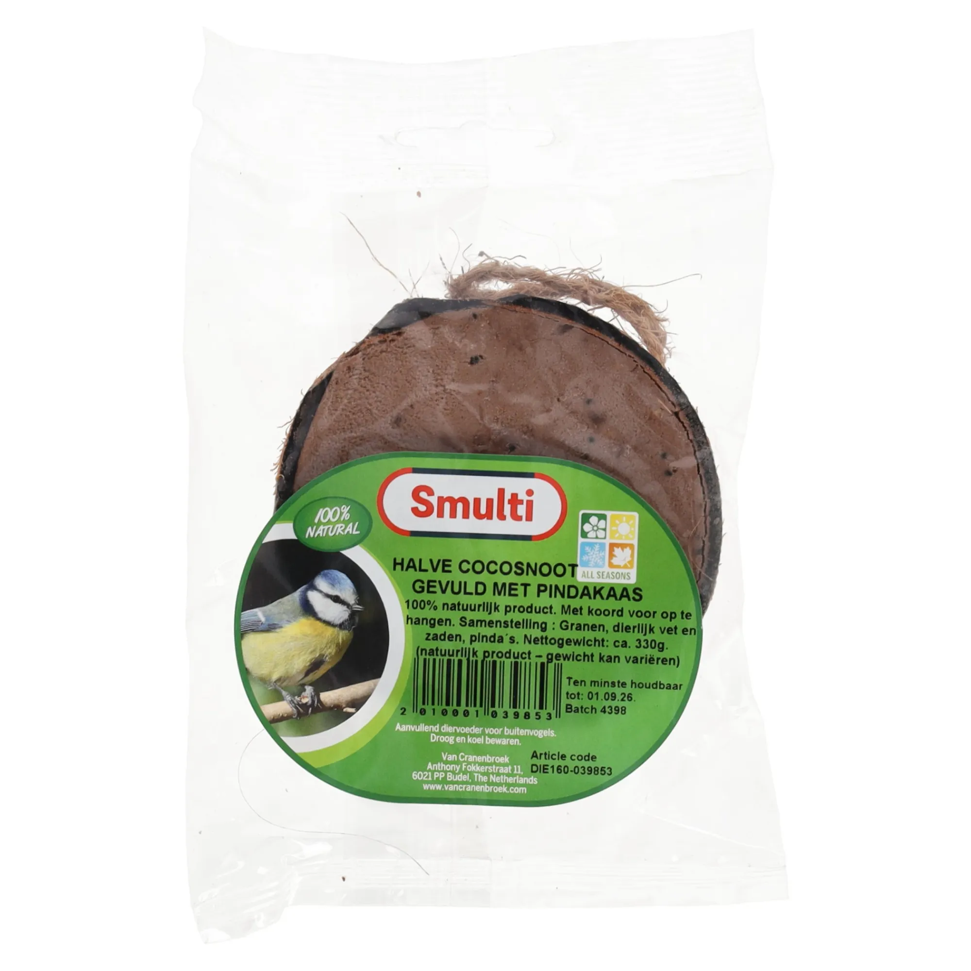 Smulti Vogelsnacks>Cocosnoot half pindakaas