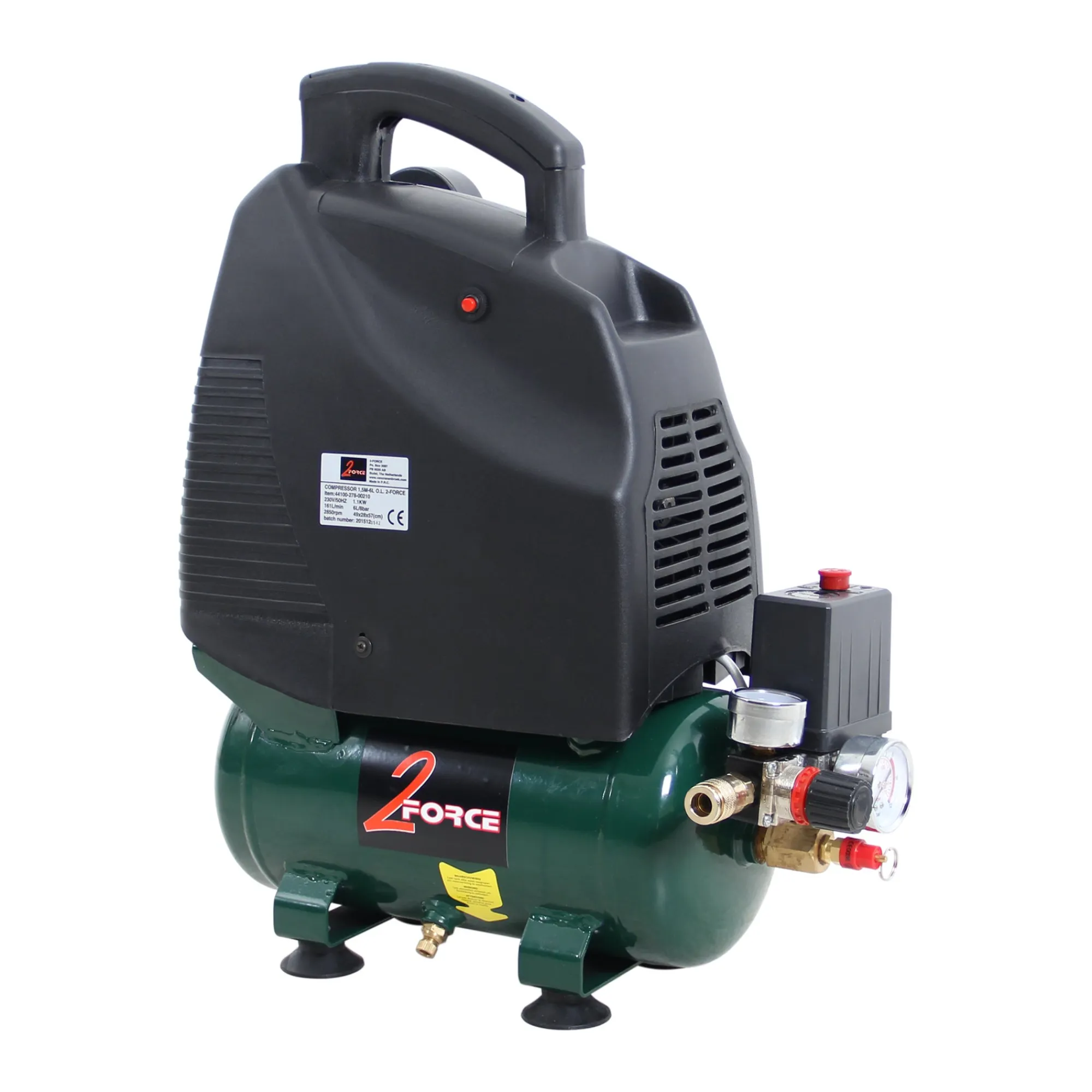 2-Force Werkplaatsgereedschap>Compressor 1,5M-6L O.L.