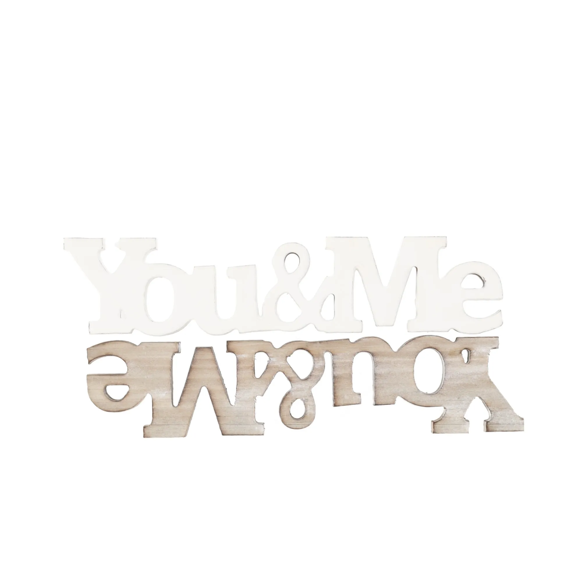 O'malley Woondecoratie>Deco hout You&Me 22 cm assorti