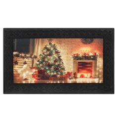 Kerstdecoratie>Deurmat kerst met muziek 3 75 x 45 cm