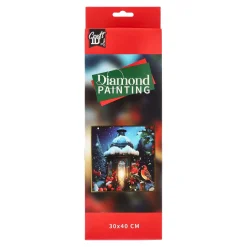 Creative Craft Group Kerstdecoratie>Diamond painting 30x40cm kerst