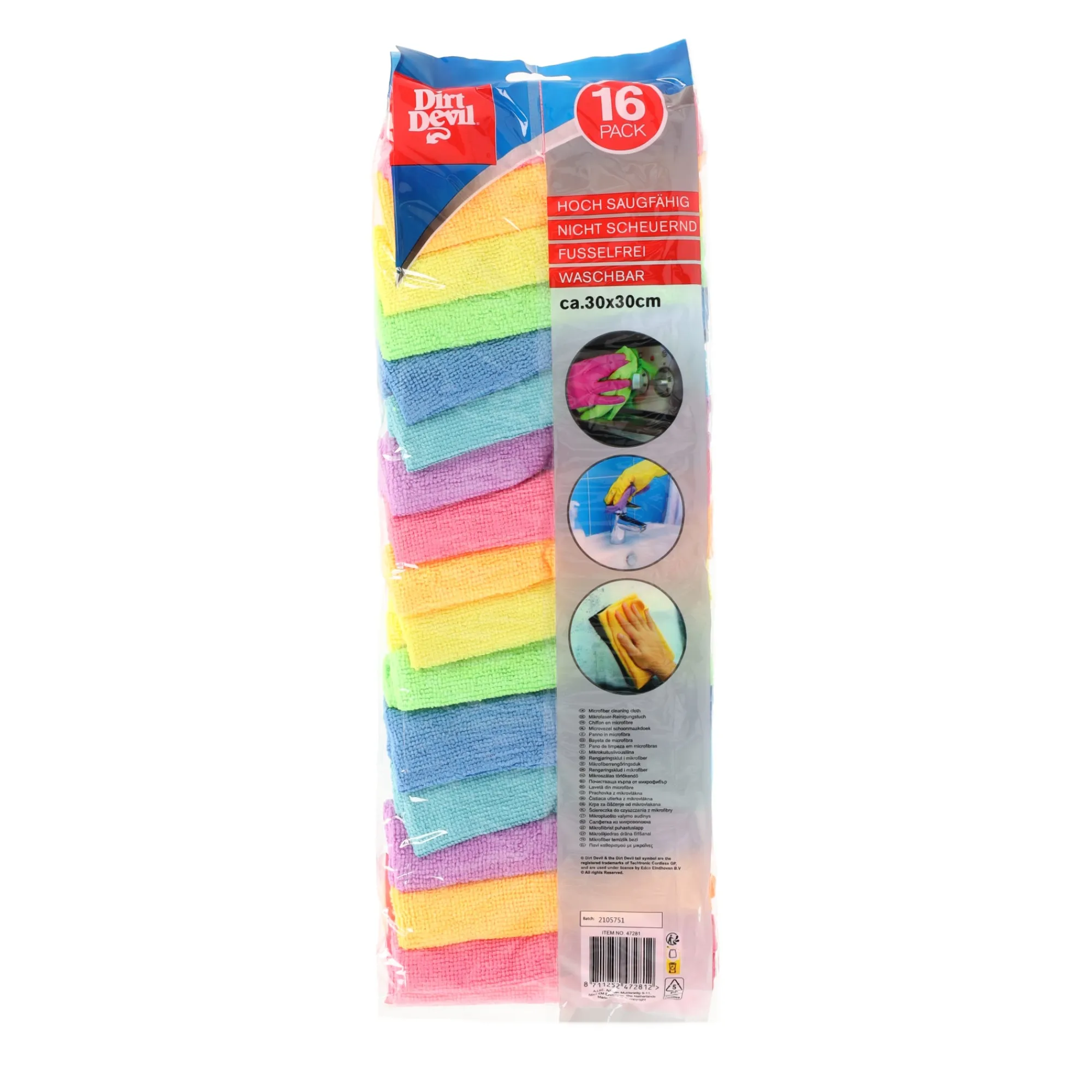 Dirt Devil Schoonmaken>Doek microvezel 16st