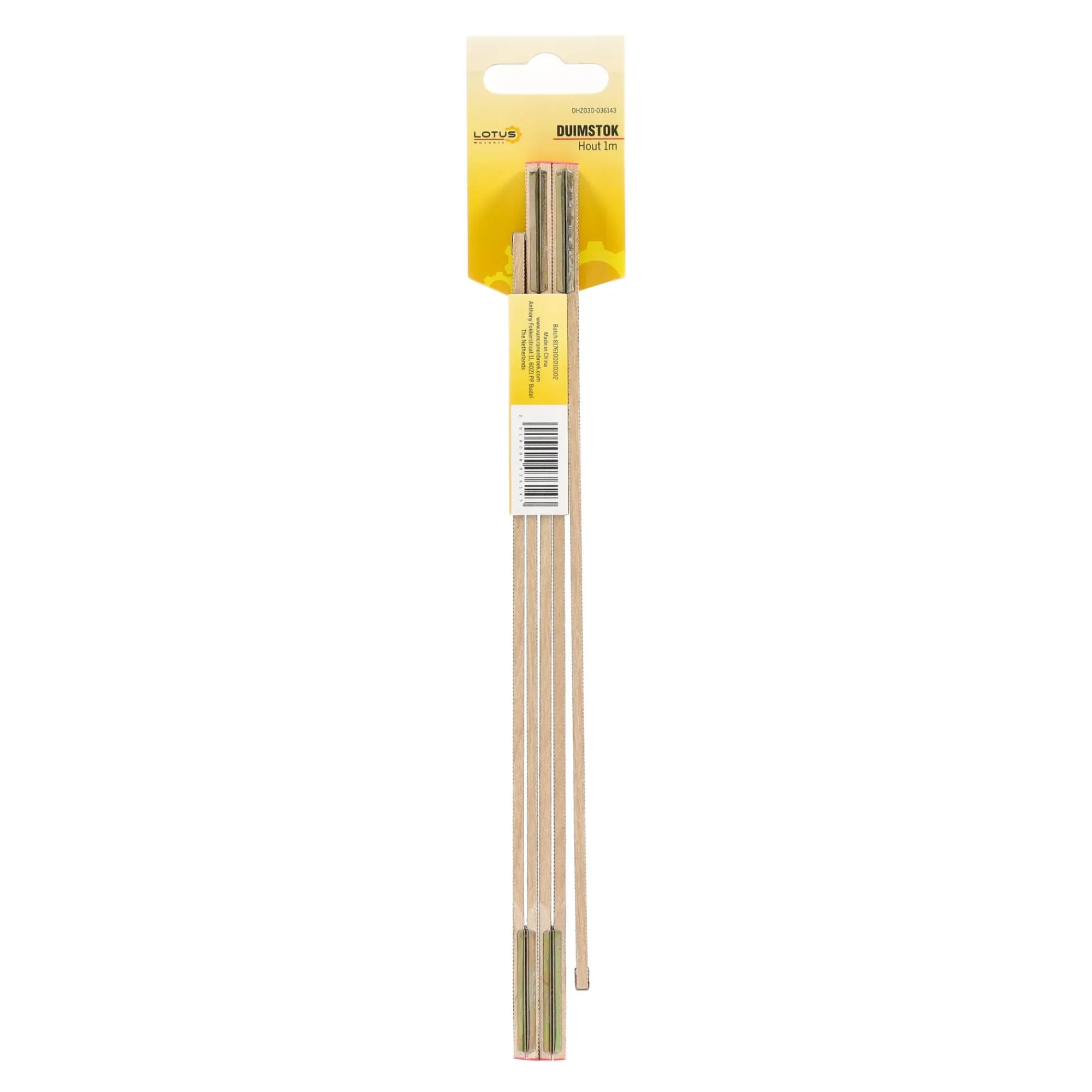 Lotus Handgereedschap>Duimstok hout 1 m