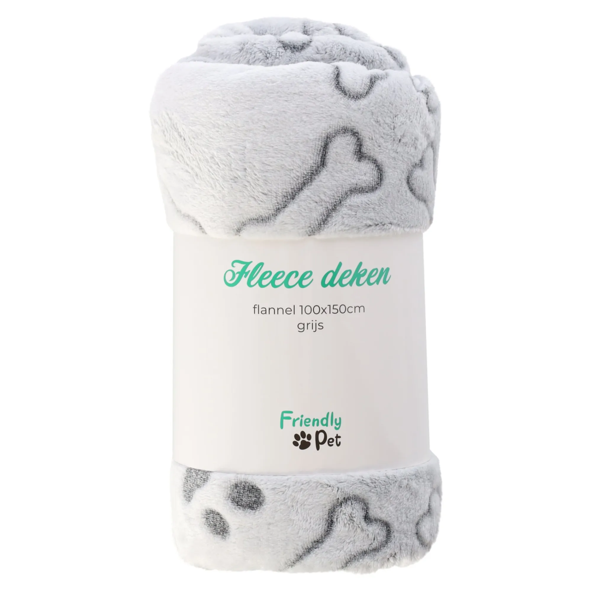 Friendly Pet Hondenverzorging>Fleece flanel 100x150cm grijs