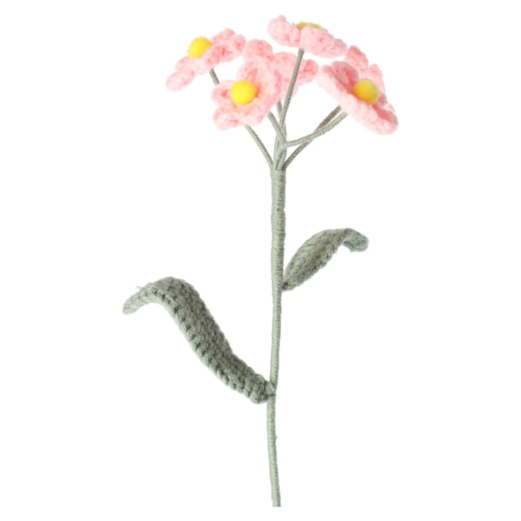 Kunstplanten En Kunstbloemen>Gehaakte bloem 36 cm 4 assorti