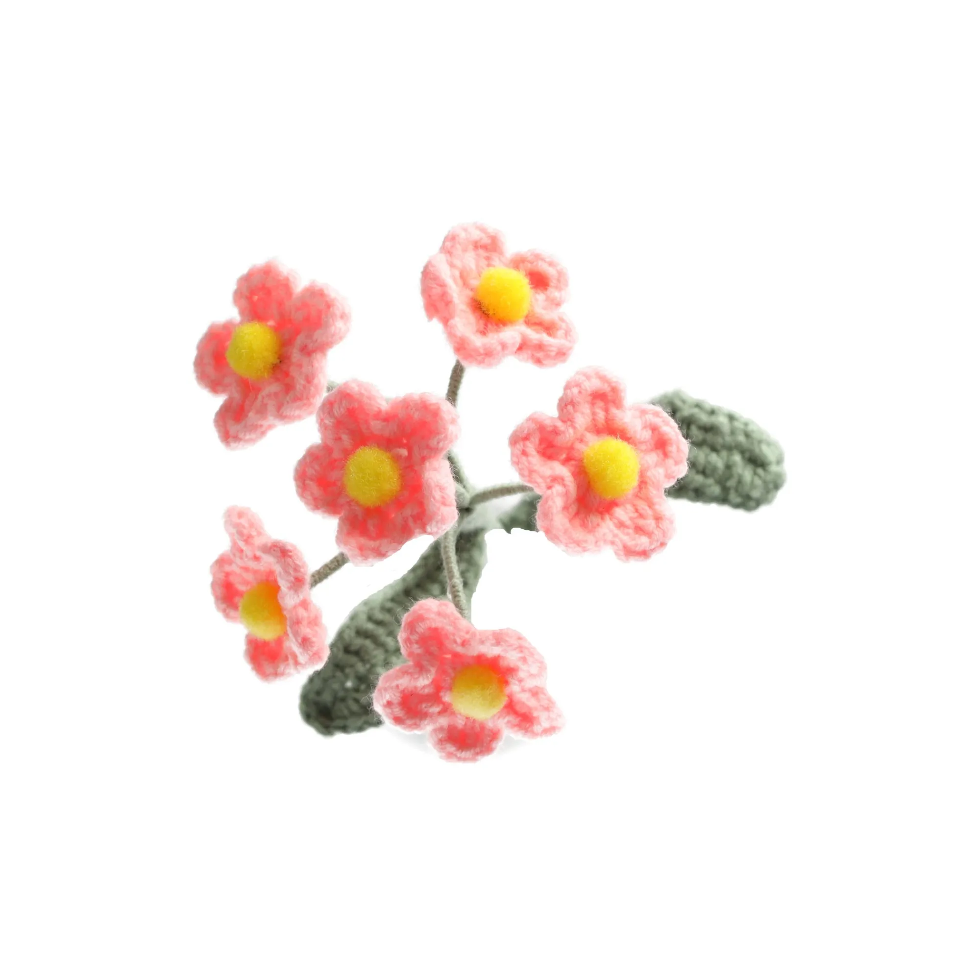 Kunstplanten En Kunstbloemen>Gehaakte bloem 36 cm 4 assorti