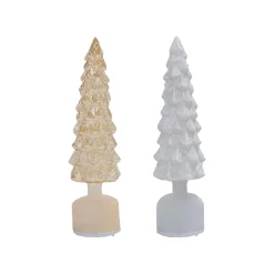 O'malley Kerstdecoratie>Glazen kerstboom swirl LED 36cm