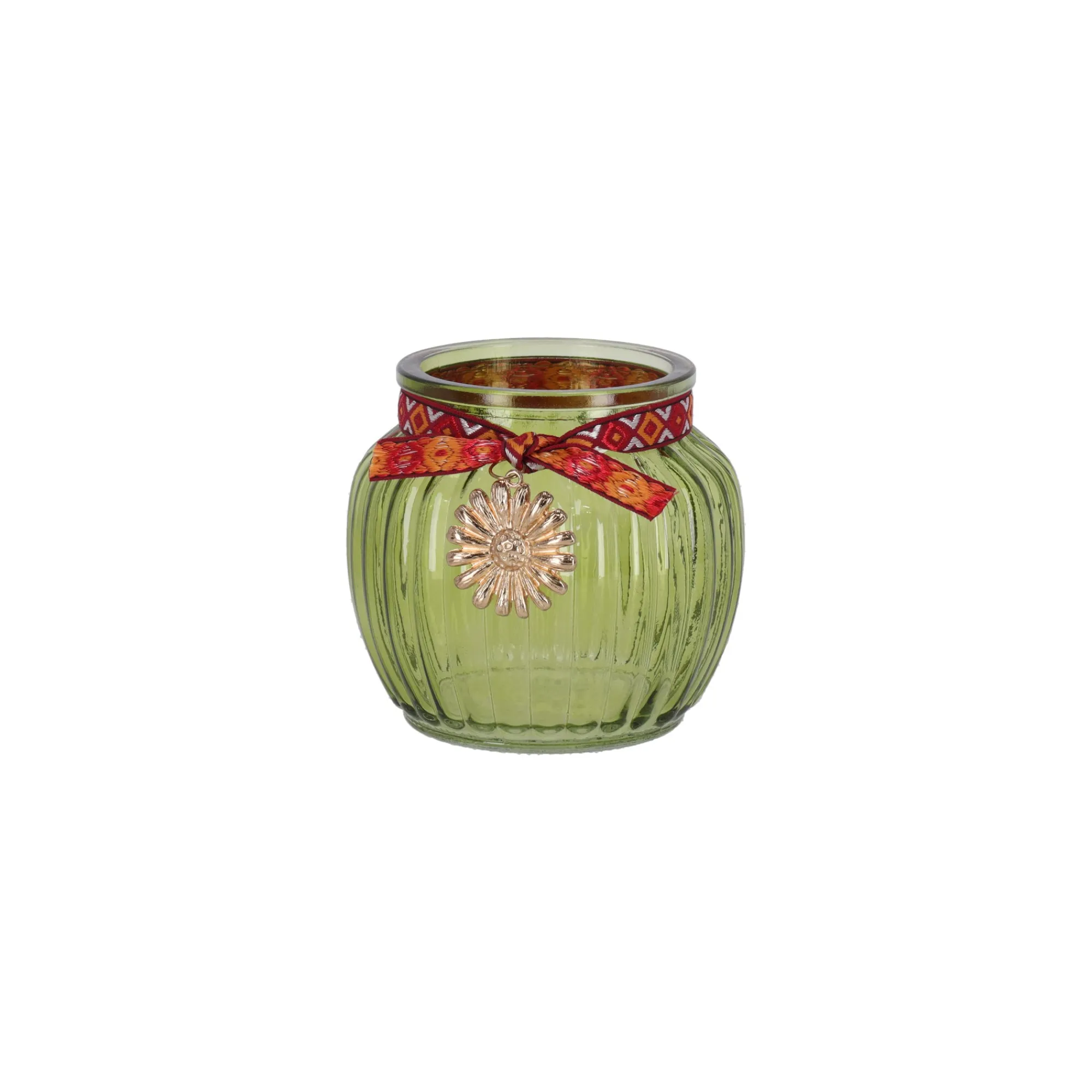 Decoris Tuindecoratie>Glazen windlicht 10 cm 4 assorti