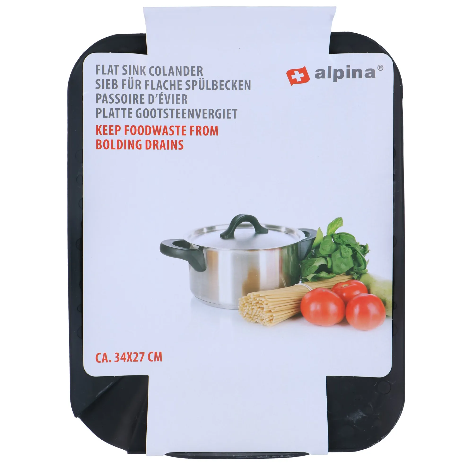 Alpina Koken & Tafelen>Gootsteenvergiet PP 34x27cm