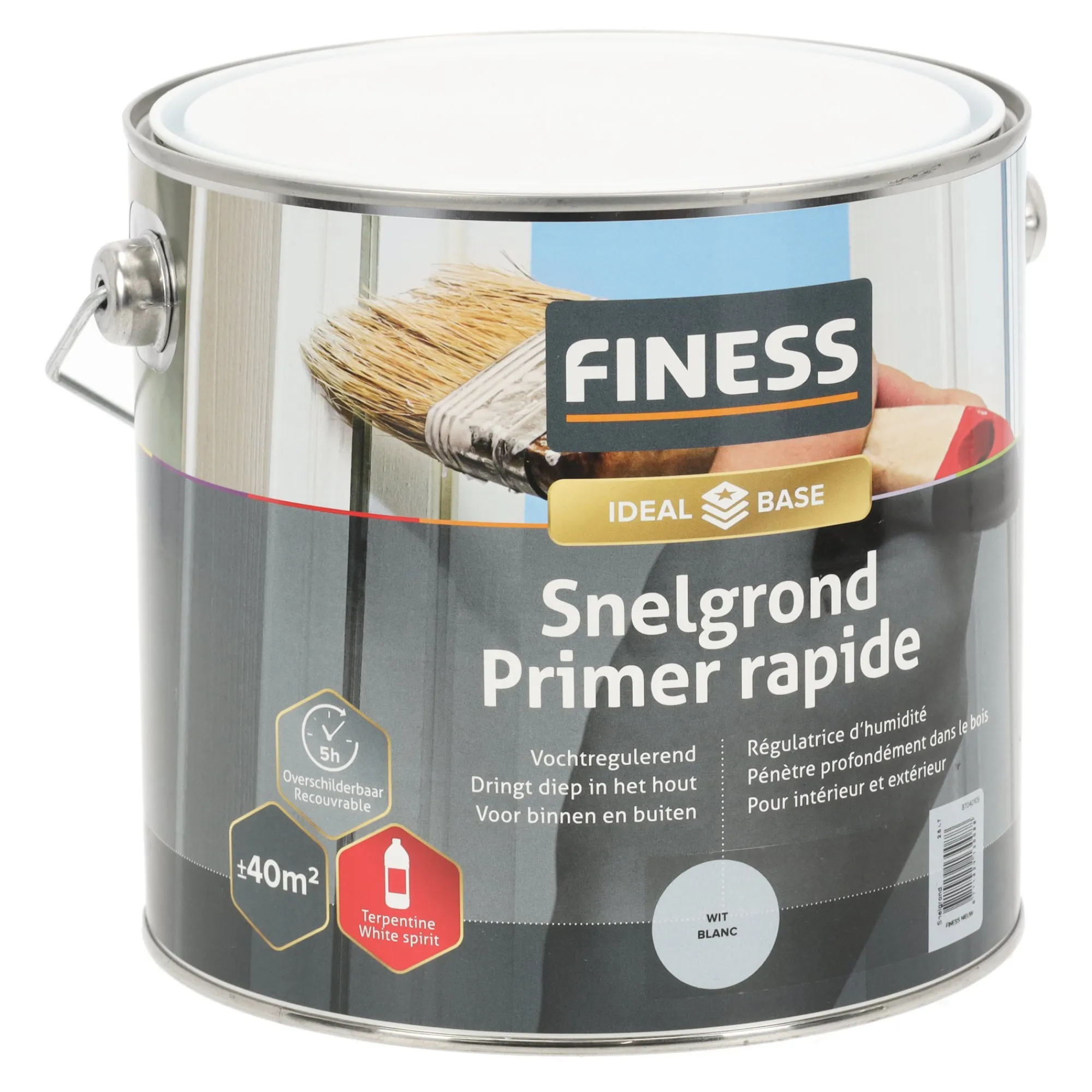 Finess Muurverf>Grondverf sneldrogend wit 2.5L