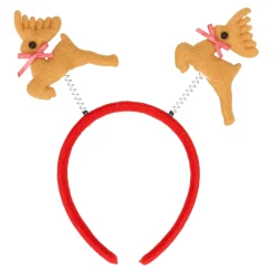 Kerstkleding>Haarband kerst gewei rood
