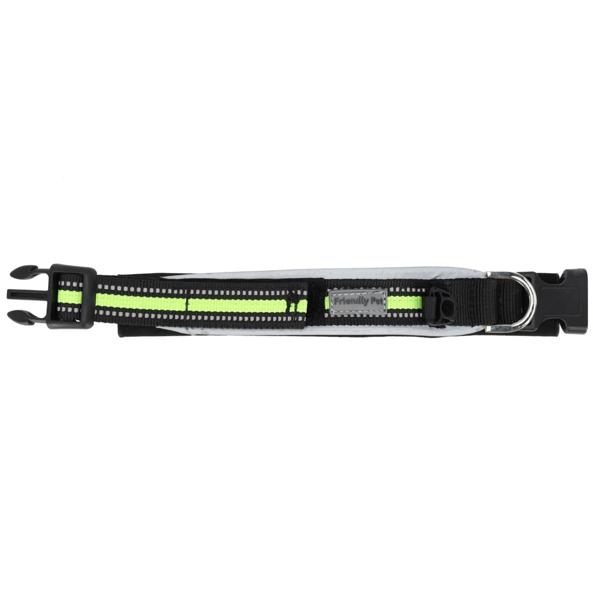 Friendly Pet Hondenriem>Halsband clip reflec 25mmx22-26cm