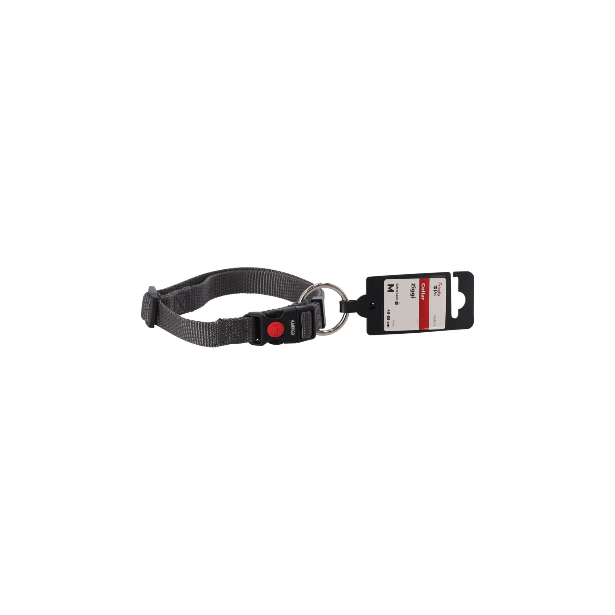 Friendly Pet Hondenriem>Halsband Ziggi donkergrijs XXS 10mm 15-25cm FP