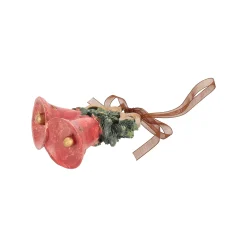 Kerstdecoratie|Kerstballen>Hanger bel rood 8 cm